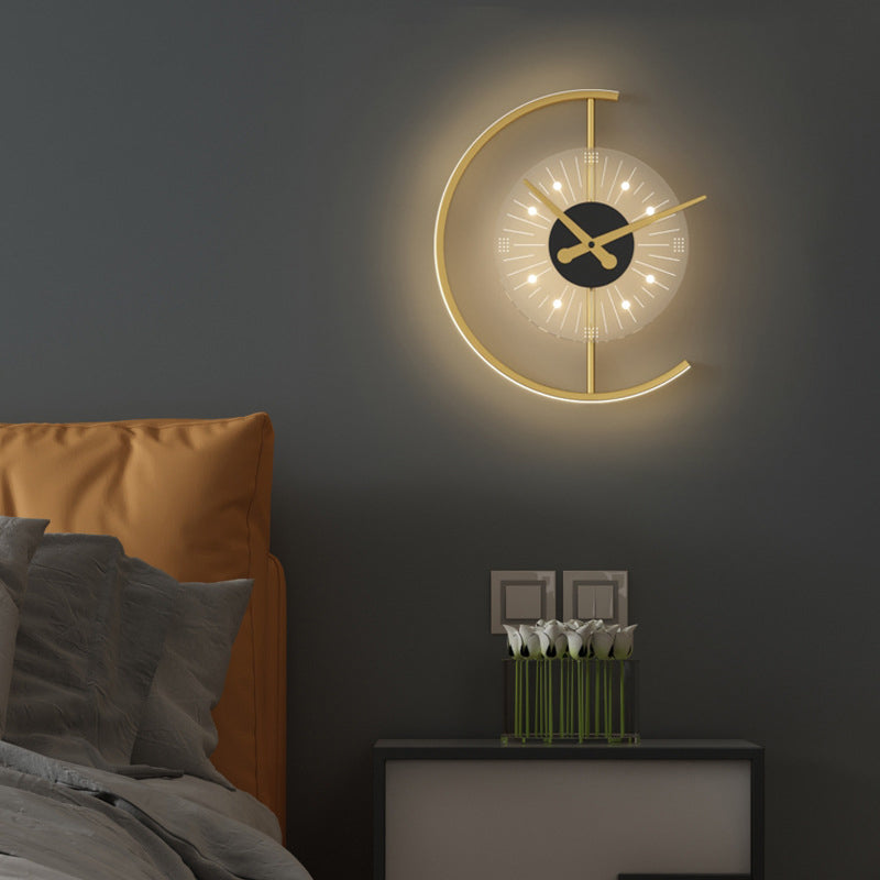 Wall Clock With LED Lamp - Dual-Function Elegance Home Decor Unique Luxury Large wall wall art wall accents wall clock large artistic wall clock Contemporary Nordic Timepiece Timekeeping Scandinavian oversized modern