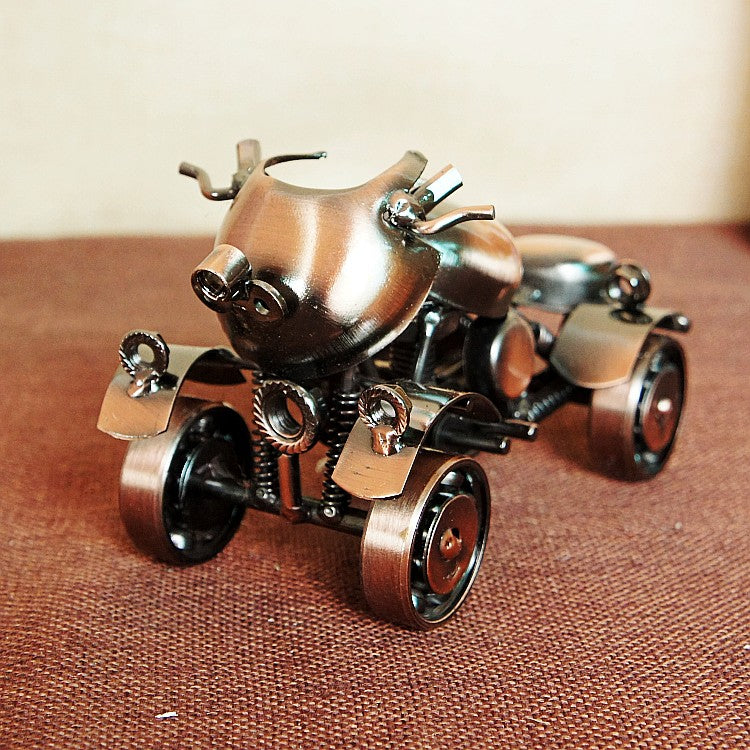 Retro 4 Wheel Motorbike | Unique Collectible Decor Home Decor Classic relicas retro vehicle models Unique antique Decorative car motorbike miniatures Designer tabletop table decor accessories tableware