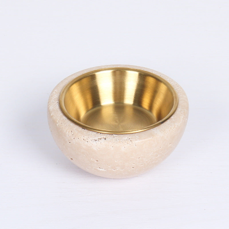 Travertine burner - Bliss Vie
