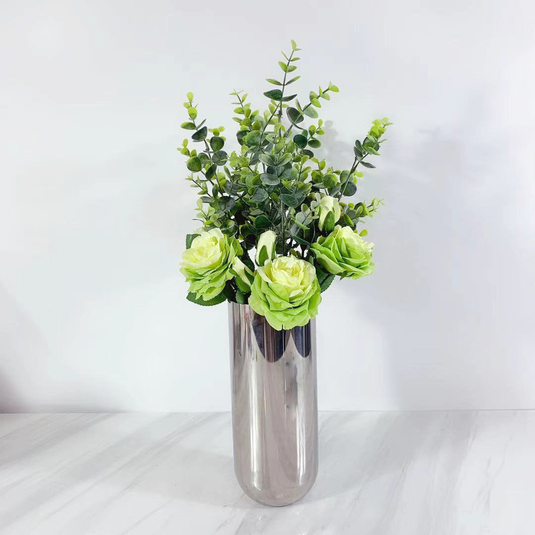 Stainless Steel Vase Ball Tray Combination - Bliss Vie