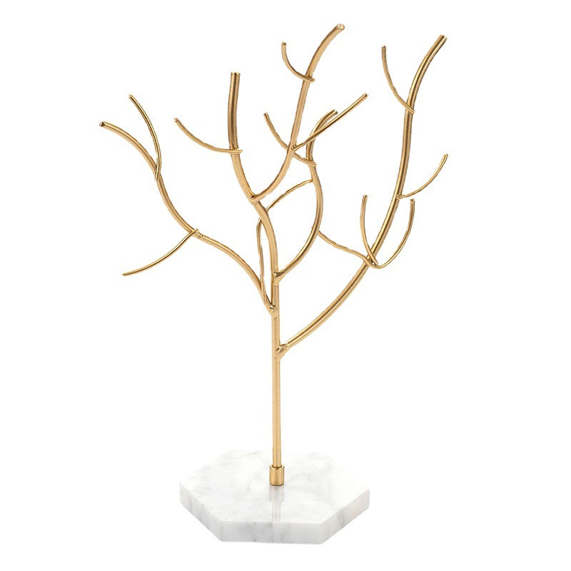 Organize with Elegance: Marble Jewelry Stand in Tree Design Home Decor Crystal Sleek Contemporary Sophisticated Unique Elegant Decorative Trendy stylish Chic Minimalist Artistic Luxury Designer tabletop table decor accessories tableware