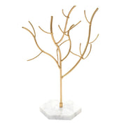 Organize with Elegance: Marble Jewelry Stand in Tree Design Home Decor Crystal Sleek Contemporary Sophisticated Unique Elegant Decorative Trendy stylish Chic Minimalist Artistic Luxury Designer tabletop table decor accessories tableware