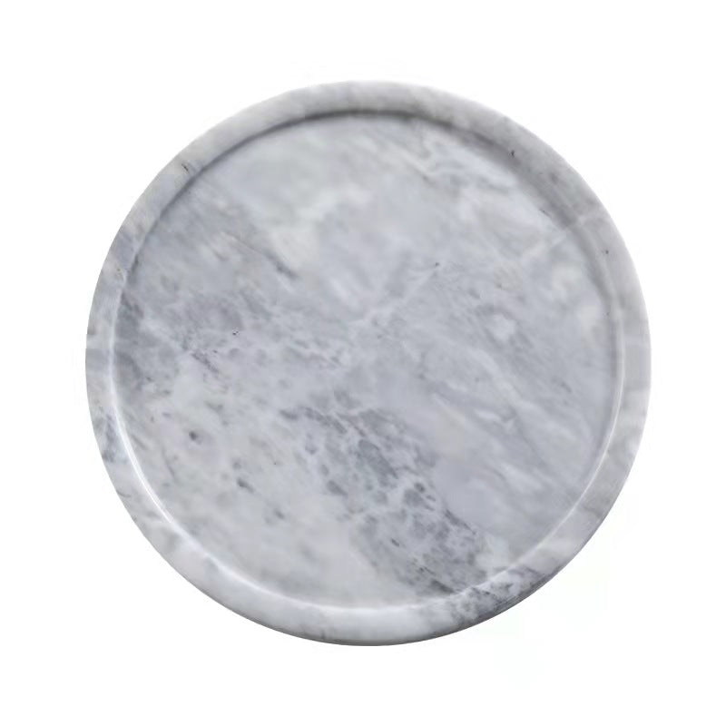 Classic Round Marble Tray | Home Decor Crystal Sleek Contemporary Sophisticated Unique Elegant Decorative Trendy stylish Chic Minimalist Artistic Luxury Designer tabletop table decor accessories tableware