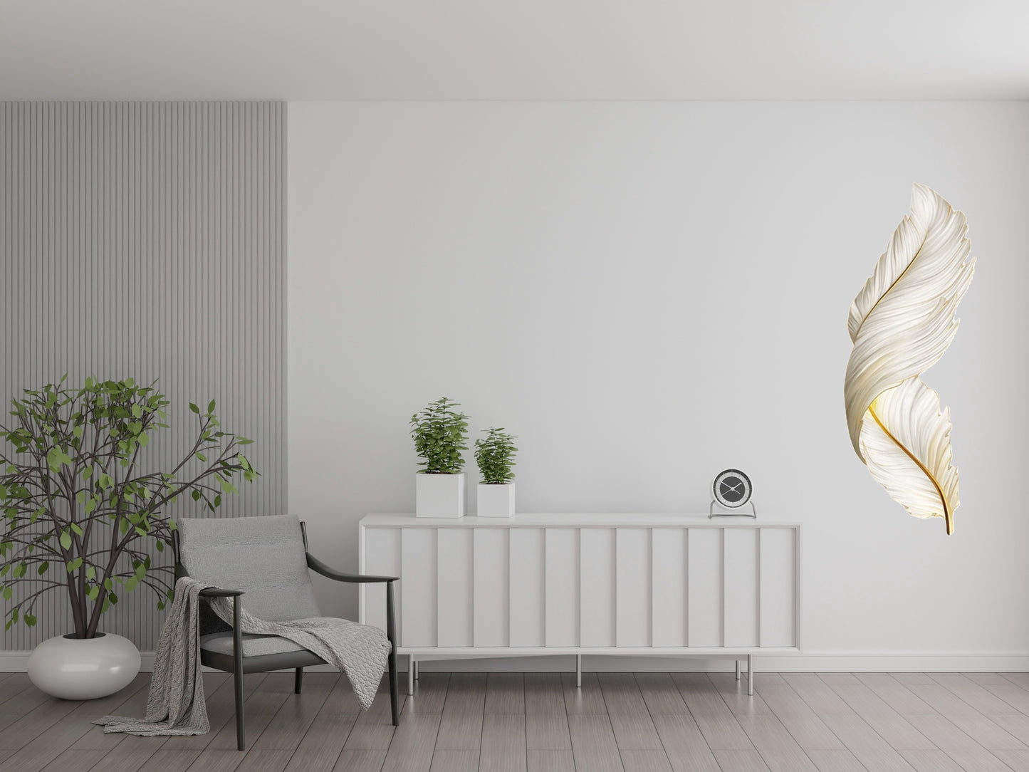 Wall Décor Leaf with LED