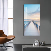 Sea Ocean Sky bridge landscape Painting
