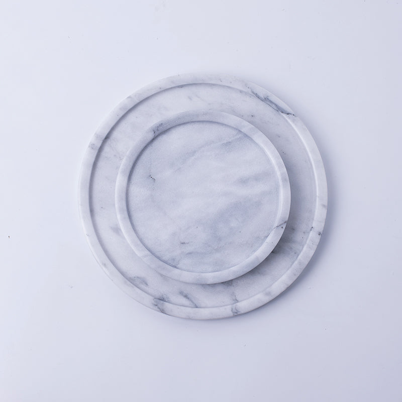 Classic Round Marble Tray | Home Decor Crystal Sleek Contemporary Sophisticated Unique Elegant Decorative Trendy stylish Chic Minimalist Artistic Luxury Designer tabletop table decor accessories tableware