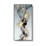 Wavy Abstract Wall Painting - Striking 60x120 cm Artwork Home Decor crystal porcelain Framed Large wall wall art wall accents
