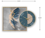 Wall Clock with Painting Contemporary