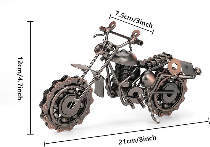 Industrial Elegance Harley Chain Motorcycle Home Decor Classic relicas retro vehicle models Unique antique Decorative car motorbike miniatures Designer tabletop table decor accessories tableware