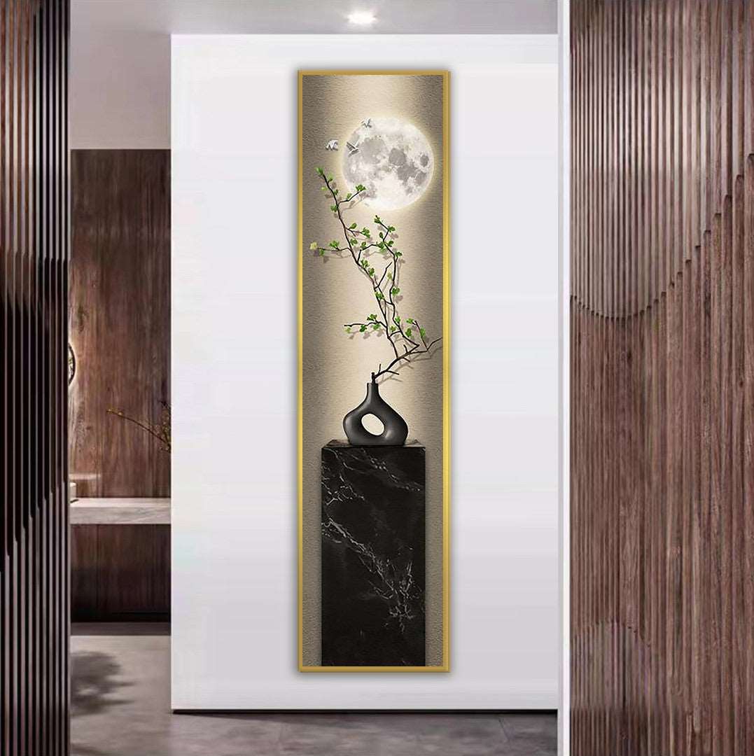 Flower with Moon Tall Painting - Bliss Vie