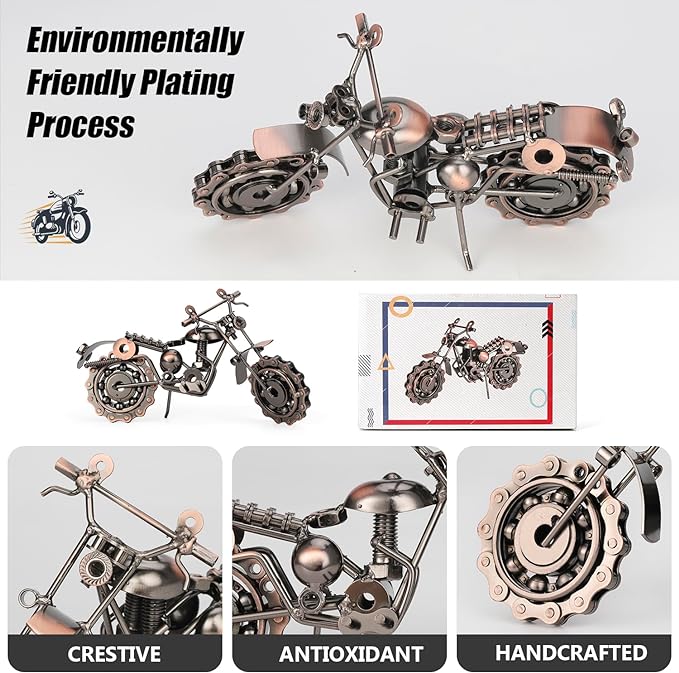 Industrial Elegance Harley Chain Motorcycle Home Decor Classic relicas retro vehicle models Unique antique Decorative car motorbike miniatures Designer tabletop table decor accessories tableware