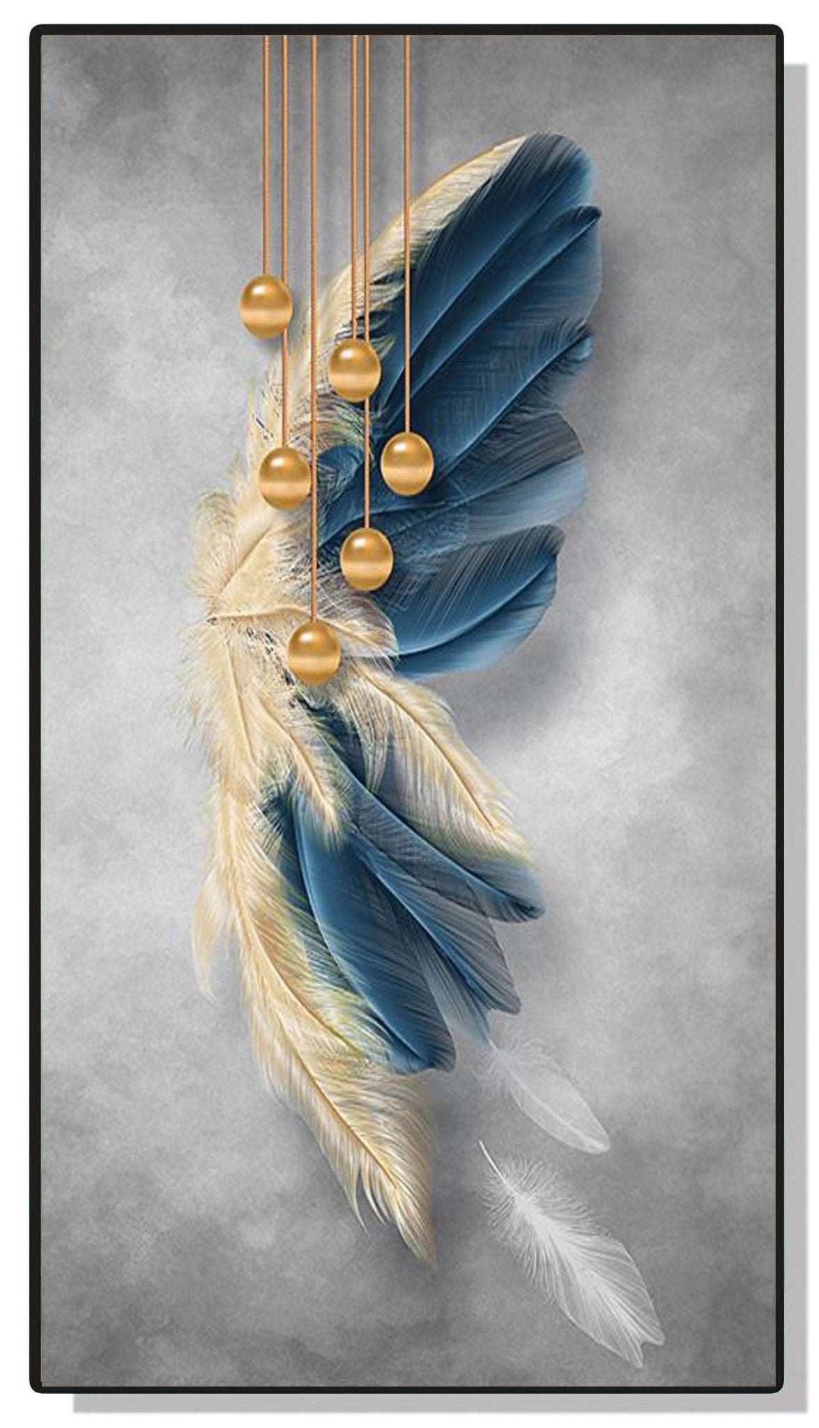 Abstract Wall Painting - Feathers - Bliss Vie