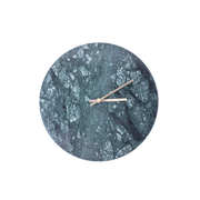 Round Marble Clock - Green