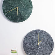 Elegant Light Grey Marble Clock | Home Decor Unique Luxury Minimalist desk tabletop table stylish artistic Contemporary Nordic Timepiece Timekeeping Scandinavian trendy modern compact