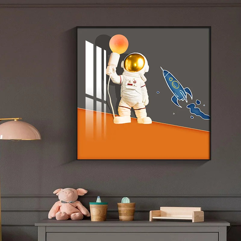 Kids Room Astronaut Wall Painting - Bliss Vie