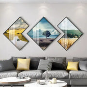 Triple Special-Shaped wall Painting