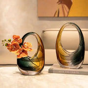 Chic Sophistication - Luxurious Bag Shaped Vase for Elegant Blooms Home Decor cabinet  Sleek Contemporary Sophisticated Unique Elegant Decorative Trendy stylish Minimalist Artistic Luxury Designer tabletop table decor accessories tableware living room decor coffee table decor