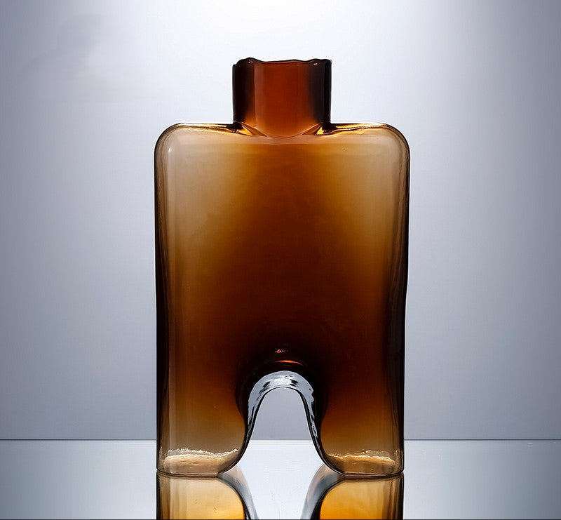 Creative Luxury Amber Glass Vase