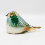 Nature's Palette - Amber & Green Glass Bird for Artistic Displays Home Decor cabinet  Sleek Contemporary Sophisticated Unique Elegant Decorative Trendy stylish Minimalist Artistic Luxury Designer tabletop table decor accessories tableware living room decor coffee table decor