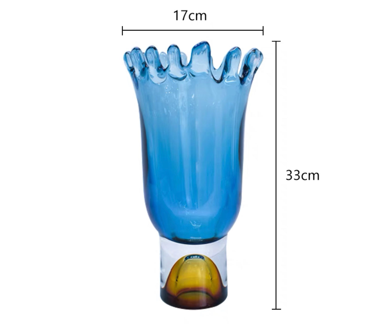 Elegance in Bloom - Blue Orchid Vase for Floral Displays Home Decor cabinet  Sleek Contemporary Sophisticated Unique Elegant Decorative Trendy stylish Minimalist Artistic Luxury Designer tabletop table decor accessories tableware living room decor coffee table decor