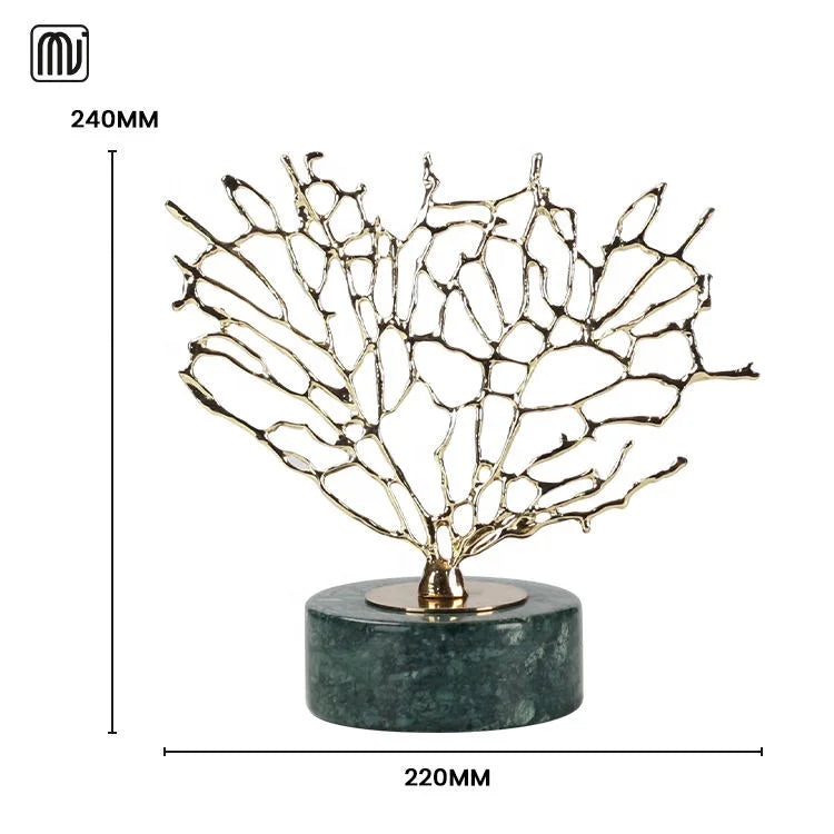 Marble Coral Tree for Home Decoration - Natural-Inspired Decor Accent Crystal Sleek Contemporary Sophisticated Unique Elegant Decorative Trendy stylish Chic Minimalist Artistic Luxury Designer tabletop table decor accessories tableware