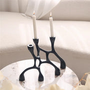 Cozy 3 Arm Candle Holder - Warm and Inviting Home Fragrance Accent Home Decor cabinet  Sleek Contemporary Sophisticated Unique Elegant Decorative Trendy stylish Minimalist Artistic Luxury Designer tabletop table decor accessories tableware living room decor coffee table decor