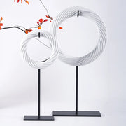 Cozy Elegance - Round Ornament for Warm Home Decor cabinet  Sleek Contemporary Sophisticated Unique Elegant Decorative Trendy stylish Minimalist Artistic Luxury Designer tabletop table decor accessories tableware living room decor coffee table decor