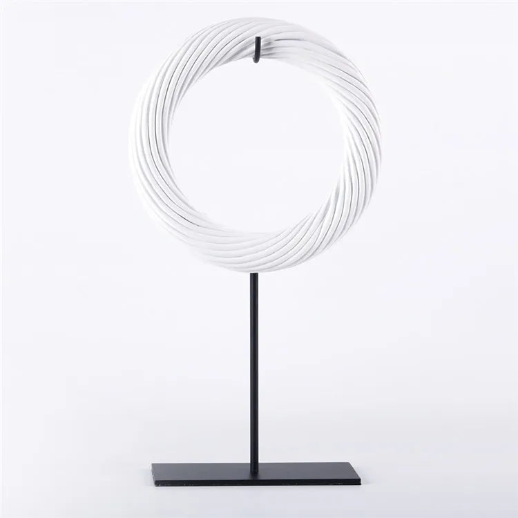 Cozy Elegance - Round Ornament for Warm Home Decor cabinet  Sleek Contemporary Sophisticated Unique Elegant Decorative Trendy stylish Minimalist Artistic Luxury Designer tabletop table decor accessories tableware living room decor coffee table decor