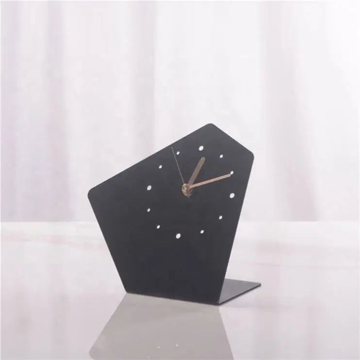 Geometry Shaped Desktop Watch - Modern Clock Decor Home Decor Unique Luxury Minimalist desk tabletop table stylish artistic Contemporary Nordic Timepiece Timekeeping Scandinavian trendy modern compact