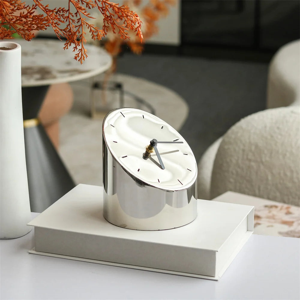 Unique and Artistic Table Clock - Creative Timepiece Decor Home Decor Unique Luxury Minimalist desk tabletop table stylish artistic Contemporary Nordic Timepiece Timekeeping Scandinavian trendy modern compact