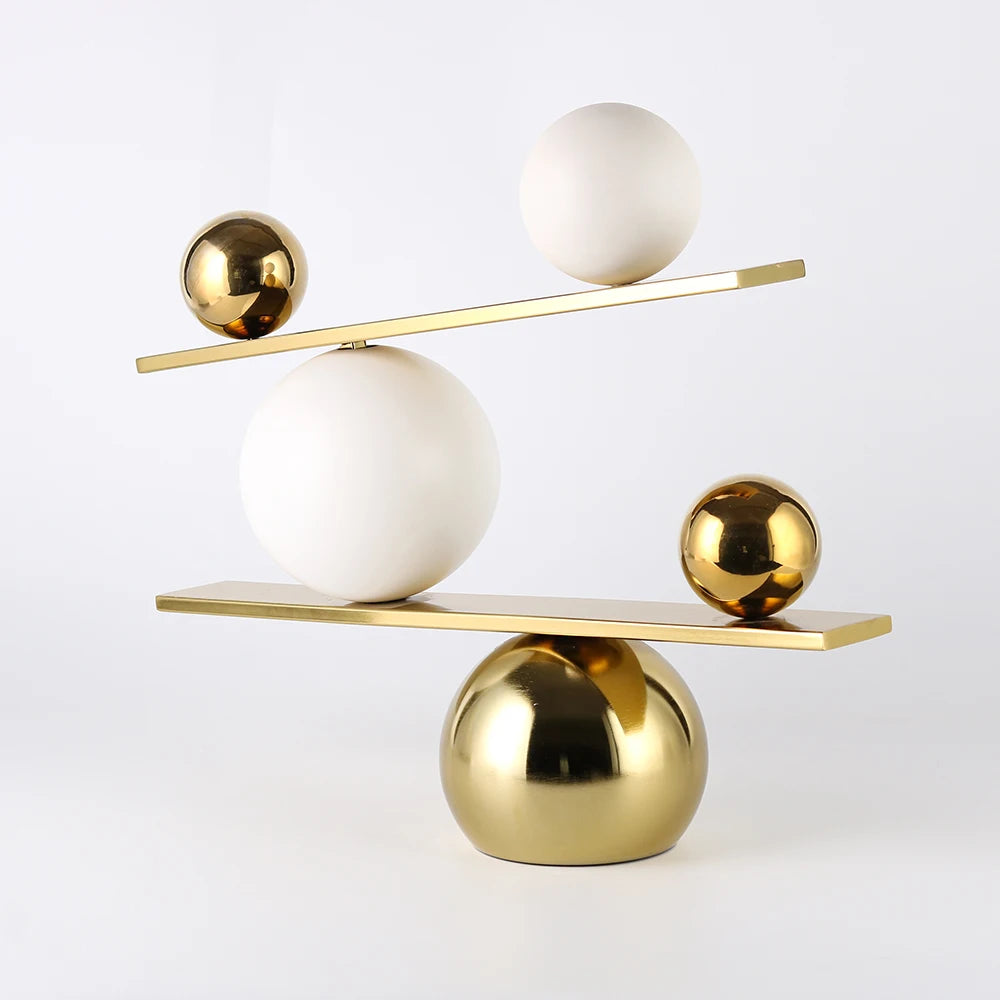 Luxury Style Swing Ball Ornaments - Opulent Decor Accents Home Decor cabinet  Sleek Contemporary Sophisticated Unique Elegant Decorative Trendy stylish Minimalist Artistic Luxury Designer tabletop table decor accessories tableware living room decor coffee table decor