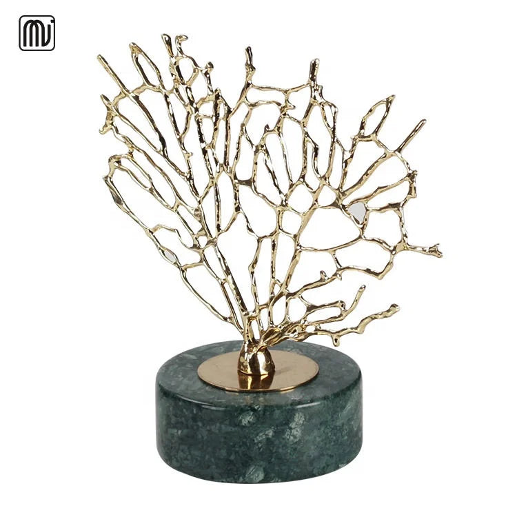 Marble Coral Tree for Home Decoration - Natural-Inspired Decor Accent Crystal Sleek Contemporary Sophisticated Unique Elegant Decorative Trendy stylish Chic Minimalist Artistic Luxury Designer tabletop table decor accessories tableware