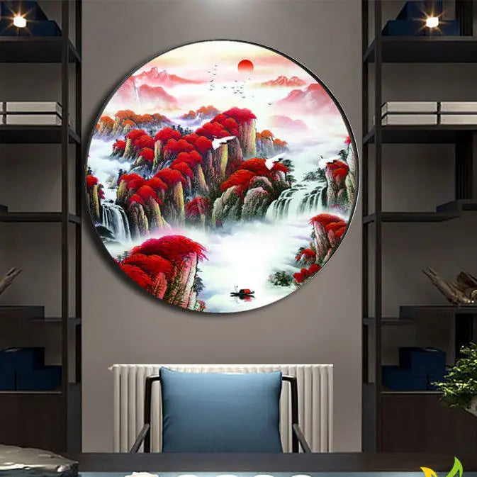 Round Wall Painting Crystal Porcelain