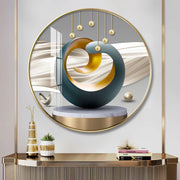 Round Wall Painting Crystal Porcelain