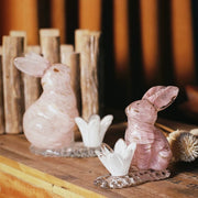 Whimsical Charm - Rabbit Glass Ornament for Playful Decor Home Decor cabinet  Sleek Contemporary Sophisticated Unique Elegant Decorative Trendy stylish Minimalist Artistic Luxury Designer tabletop table decor accessories tableware living room decor coffee table decor