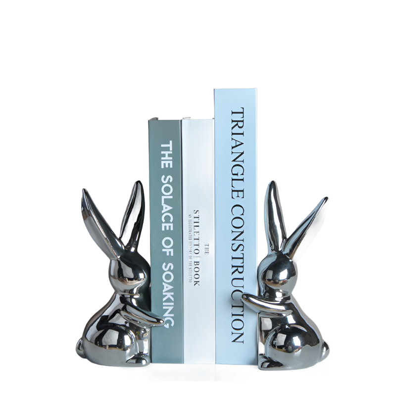 Ceramic Rabbit Bookends (set of 2)