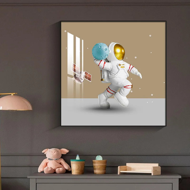 Kids Room Astronaut Wall Painting - Bliss Vie
