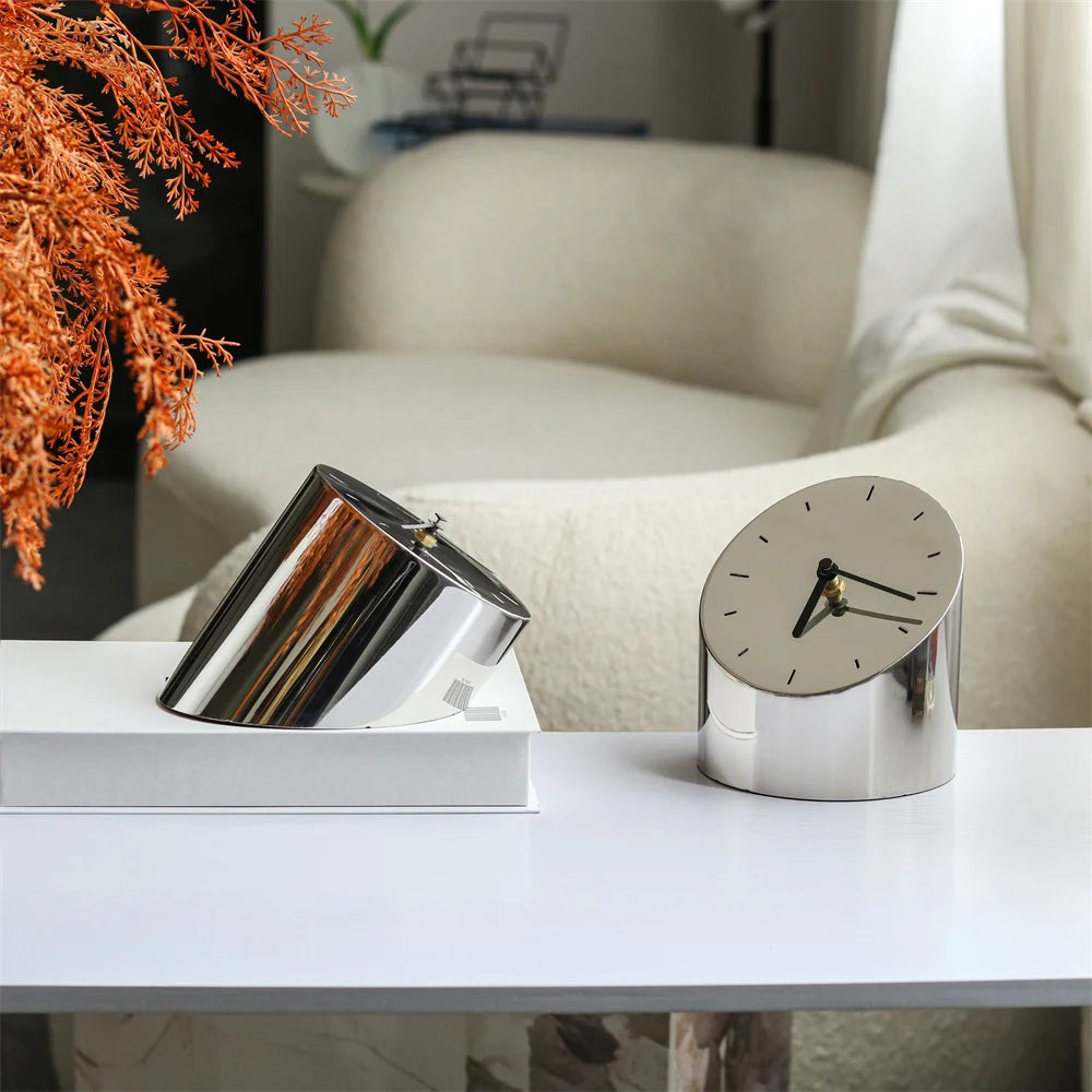 Unique and Artistic Table Clock - Creative Timepiece Decor Home Decor Unique Luxury Minimalist desk tabletop table stylish artistic Contemporary Nordic Timepiece Timekeeping Scandinavian trendy modern compact