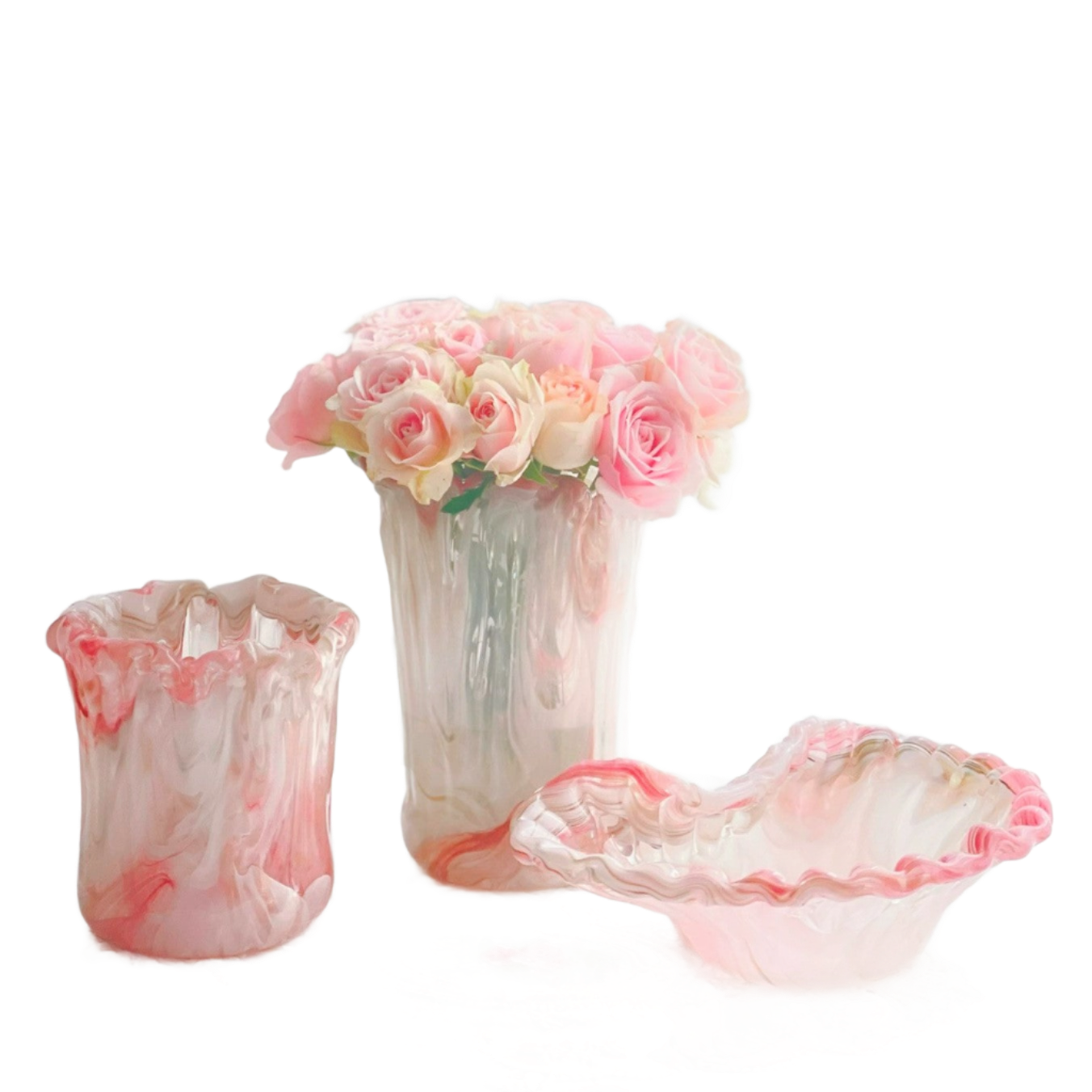 Handmade Pink Glass Vase
