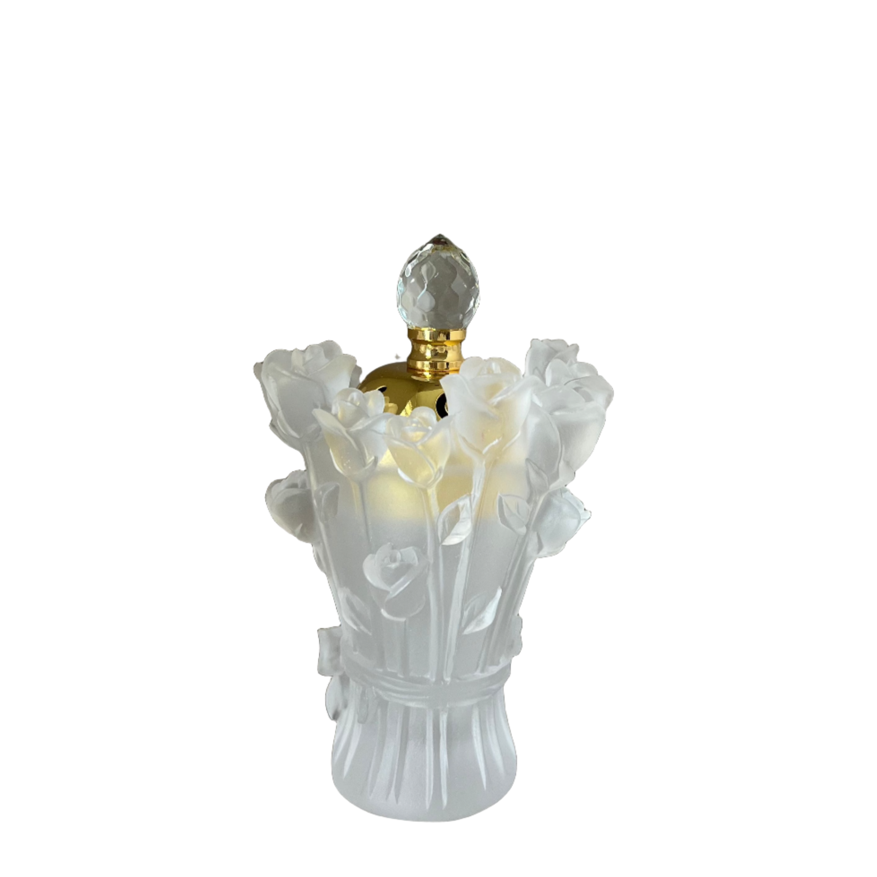 Crystal Bakhoor Incense Burner (White Rose)