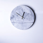 Elegant Light Grey Marble Clock | Home Decor Unique Luxury Minimalist desk tabletop table stylish artistic Contemporary Nordic Timepiece Timekeeping Scandinavian trendy modern compact