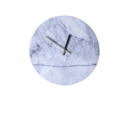 Round Marble Clock - Light Grey