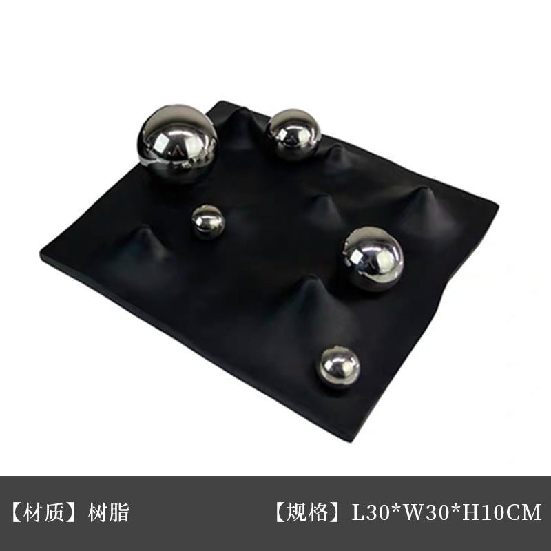 Ball Wave Plate in Silver, Black, White and Gold - Bliss Vie