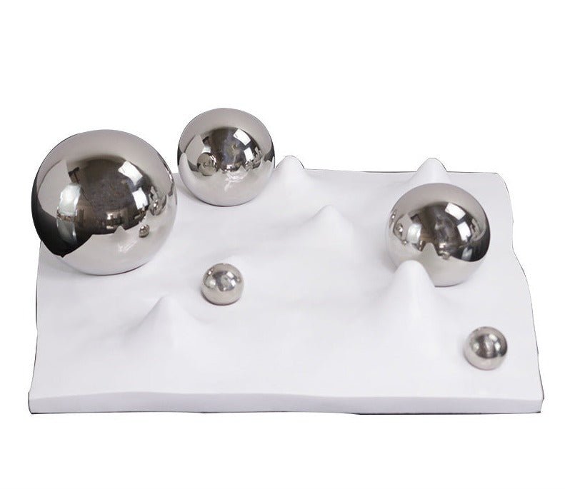 Ball Wave Plate in Silver, Black, White and Gold - Bliss Vie