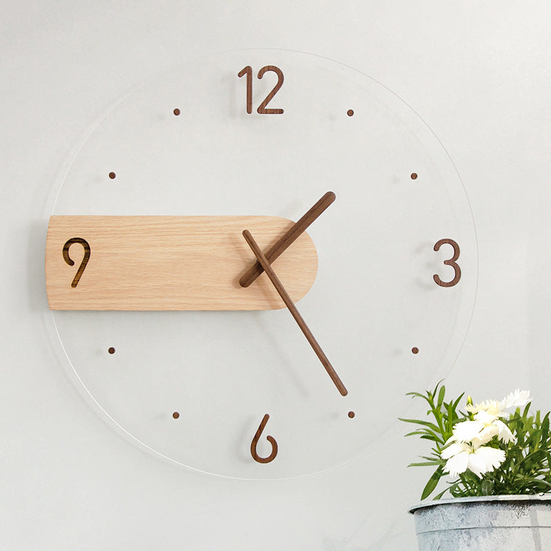 Serene Wooden Wall Clock - Calming Minimalist Timepiece Home Decor Unique Luxury Large wall wall art wall accents wall clock large artistic wall clock Contemporary Nordic Timepiece Timekeeping Scandinavian oversized modern