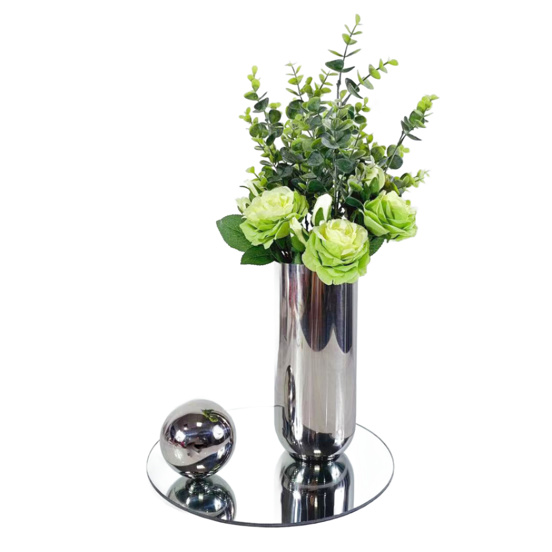 Stainless Steel Vase Ball Tray Combination