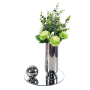 Stainless Steel Vase Ball Tray Combination