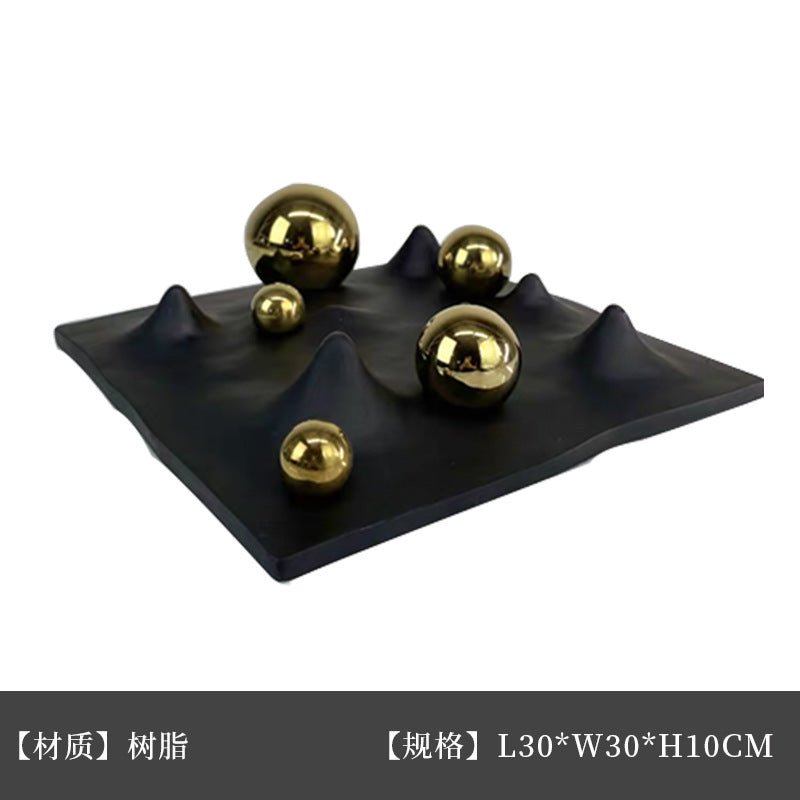 Ball Wave Plate in Silver, Black, White and Gold - Bliss Vie