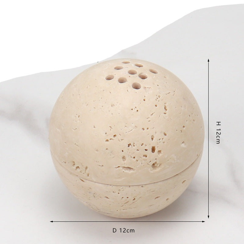 Travertine burner - Bliss Vie