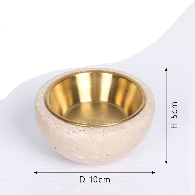 Travertine burner - Bliss Vie